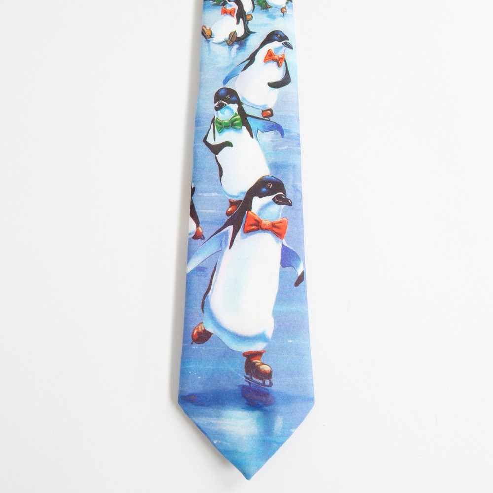 Ralph Marlin Penguin Christmas Novelty Tie Made in USA‎ - Picture 7 of 12